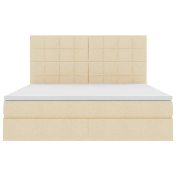 Легло с място за съхранение и матрак Кремав 180 x 200 cm