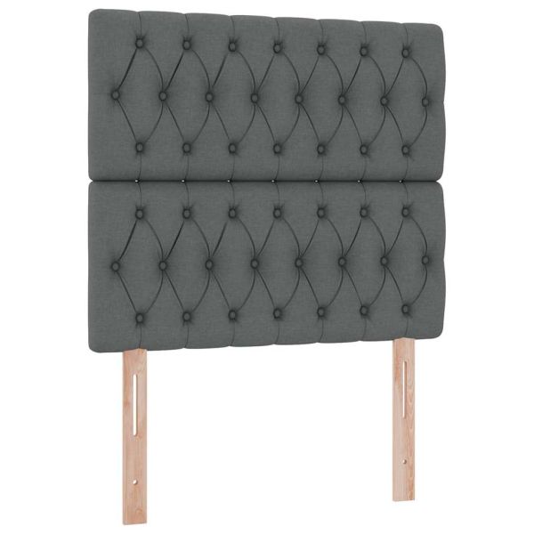 Легло с място за съхранение и матрак Тъмен сив 100 x 200 cm