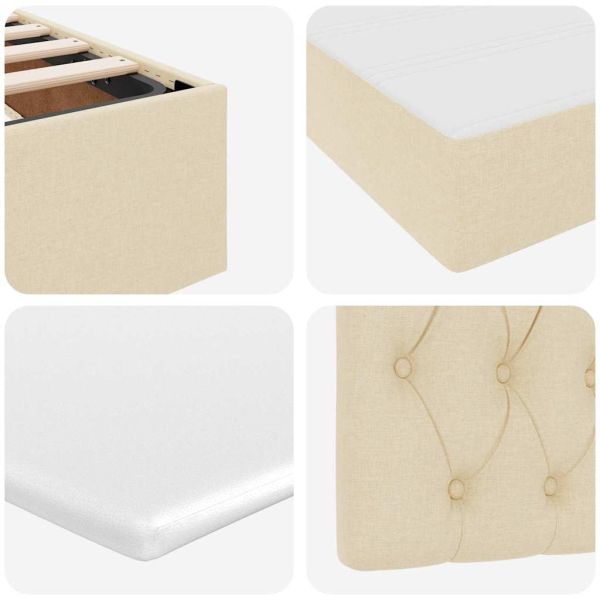 Легло с място за съхранение и матрак Кремав 120 x 200 cm