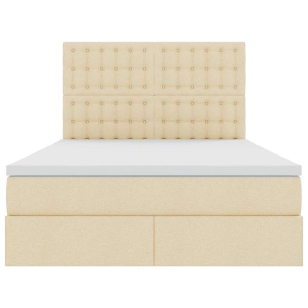 Легло с място за съхранение и матрак Кремав 140 x 200 cm