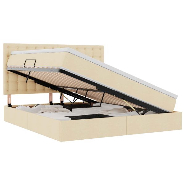 Легло с място за съхранение и матрак Кремав 180 x 200 cm