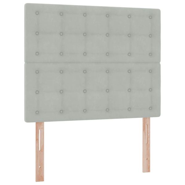 Легло с място за съхранение и матрак Светлосиво 120 x 200 cm