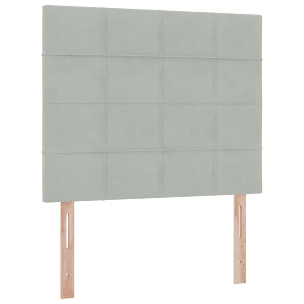 Легло с място за съхранение и LED с LED Светлосиво 120 x 200 cm