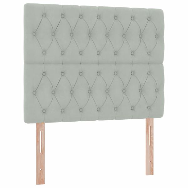 Легло с място за съхранение и LED с LED Светлосиво 120 x 200 cm