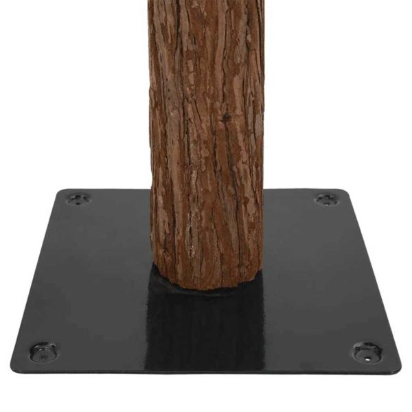 Тясно коледно дърво Зелен 180 cm ПВЦ и масивно борово дърво