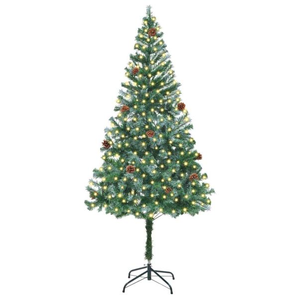 С изкуствено коледно дърво Зелен 180 cm ПВЦ и стомана