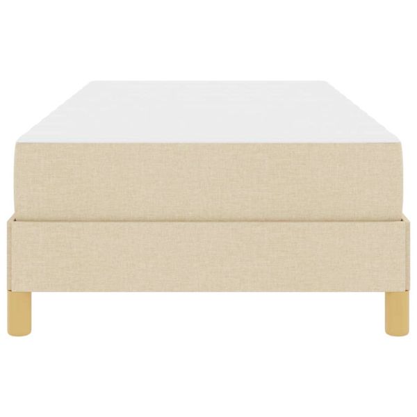 Легло с пружинирана основа с матрак Крем 90 x 200 cm текстил