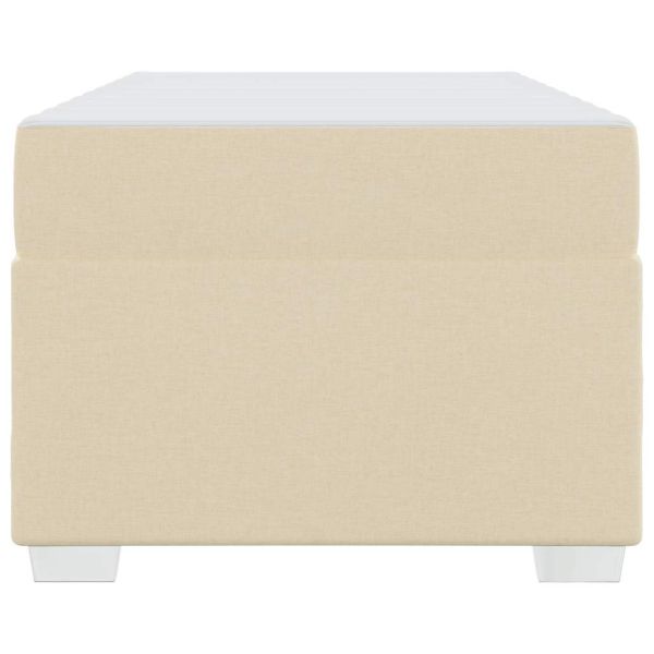 Рамка за легло с матрак Крем 90 x 200 cm текстил