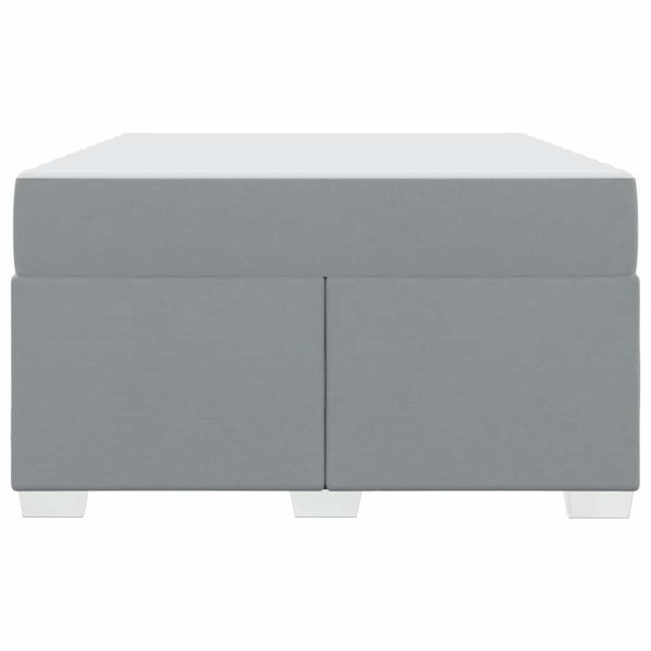 Рамка за легло с матрак Светлосиво 120 x 200 cm текстил