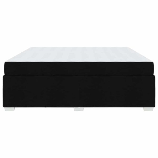 Рамка за легло с матрак Черно 200 x 200 cm текстил