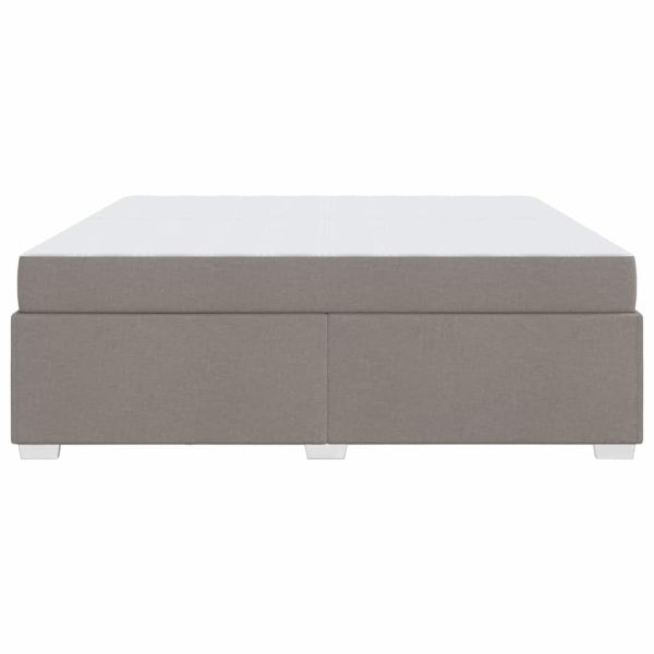 Рамка за легло с матрак Таупе 200 x 200 cm текстил