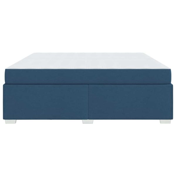 Рамка за легло с матрак Синьо 200 x 200 cm текстил