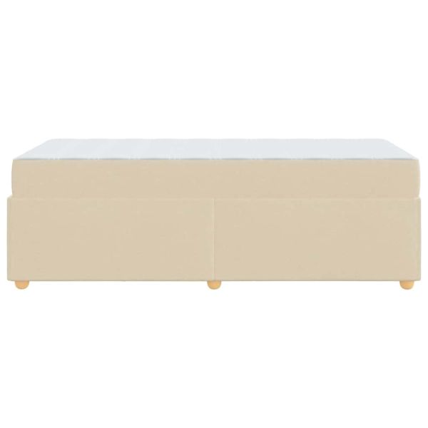 Рамка за легло с матрак Крем 90 x 200 cm текстил