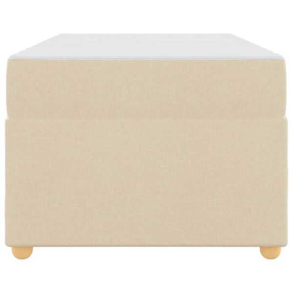 Рамка за легло с матрак Крем 90 x 200 cm текстил