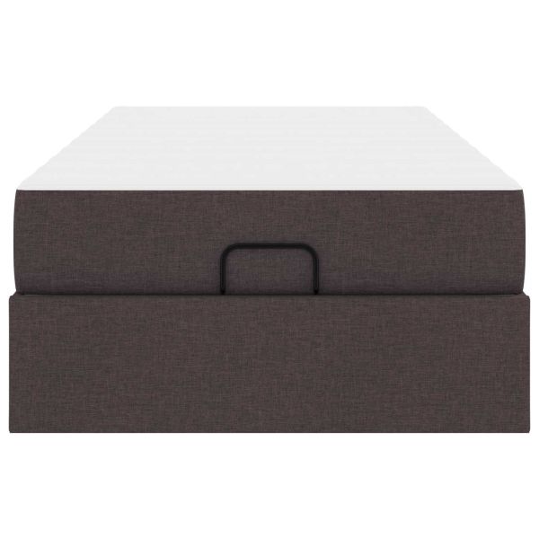 Рамка за легло с матрак 2 pcs Кафеникаво текстил