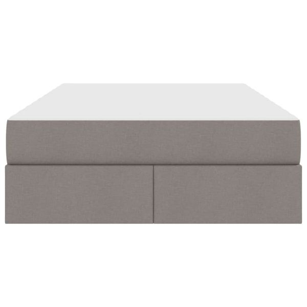 Легло с място за съхранение и матрак Таупе 120 x 200 cm