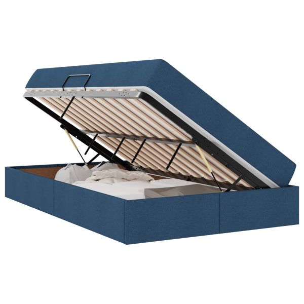 Легло с място за съхранение и матрак Синьо 120 x 200 cm