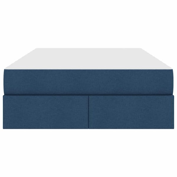 Легло с място за съхранение и матрак Синьо 120 x 200 cm