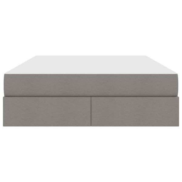 Легло с място за съхранение и матрак Таупе 140 x 190 cm