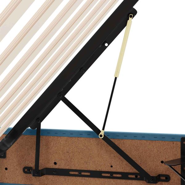 Легло с място за съхранение и матрак Синьо 120 x 190 cm Кадифе