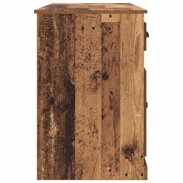 Маса с шкаф Старо дърво 154,5 x 50 x 75 см Инженерно дърво