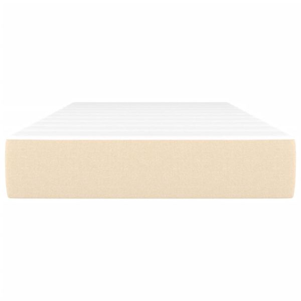 Матрак за легло с покет пружини средна твърдост кремав 90x200x20 см плат