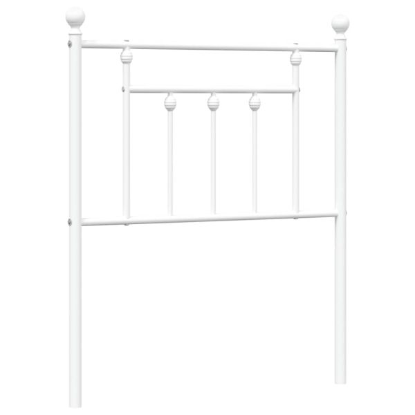 Метална резервна табла за легло, бяла, 75 см