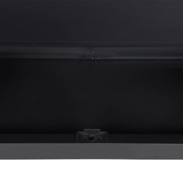 Външен шкаф за съхранение, черен, 65x37x165 см, PP