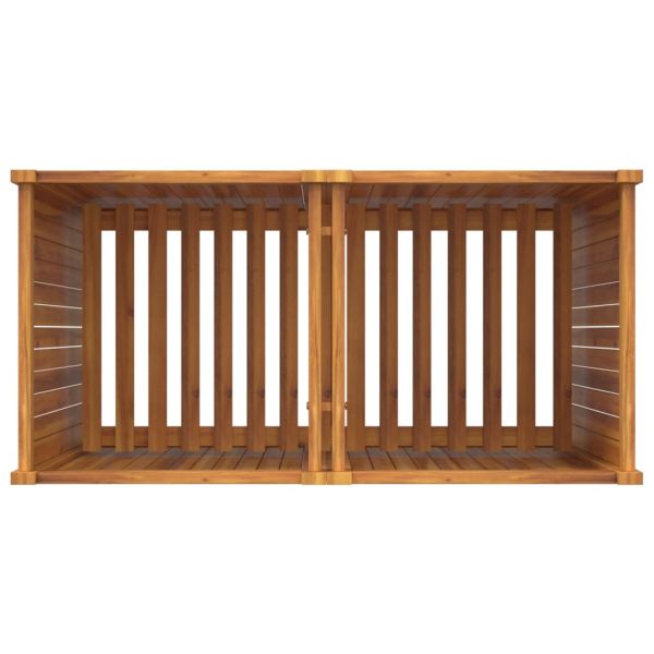 Градинска кашпа с вложка 100x50x100 см масивна акация