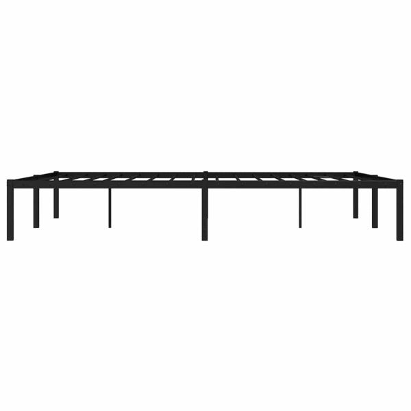 Метална рамка за легло, черна, 160x200 см