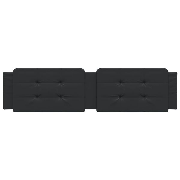 Мека табла за легло Zadar, черна, 200 см, изкуствена кожа