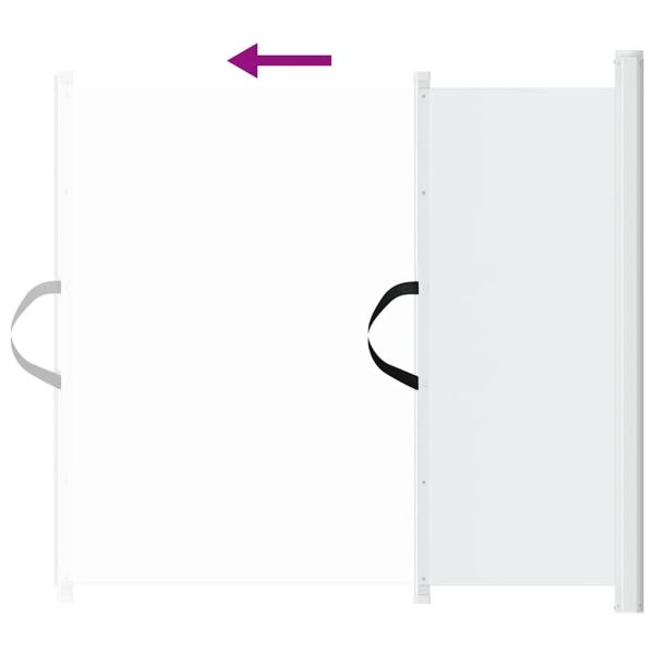 Прибираща се врата за домашни любимци, бяла, 102,5x125 см