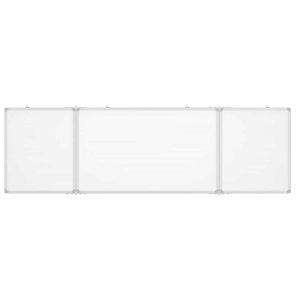 Магнитна бяла дъска, сгъваема, 160x50x1,7 см, алуминий