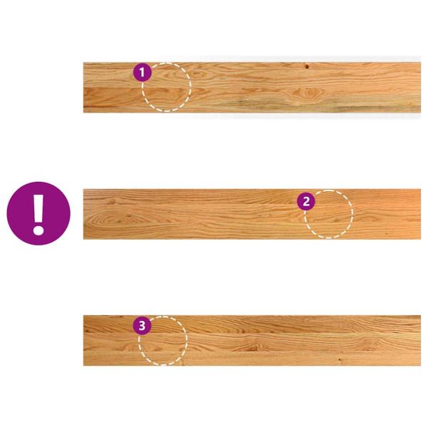 Прозоречни первази, 2 бр, светлокафяви, 100x15x2 см, дъб масив