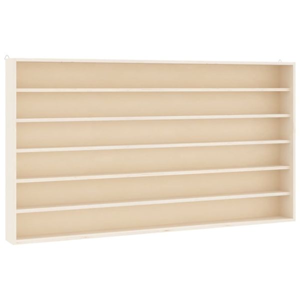 Дървена колекционерска витрина с 6 рафта 80x8,5x55 см