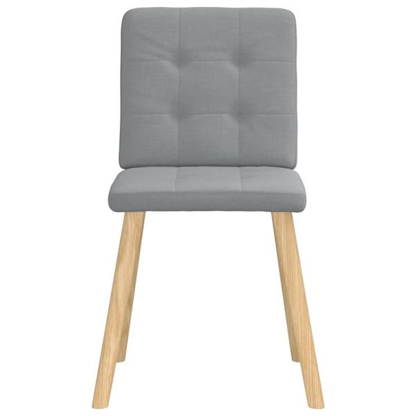 Трапезни столове, 2 бр, светлосиви, текстил