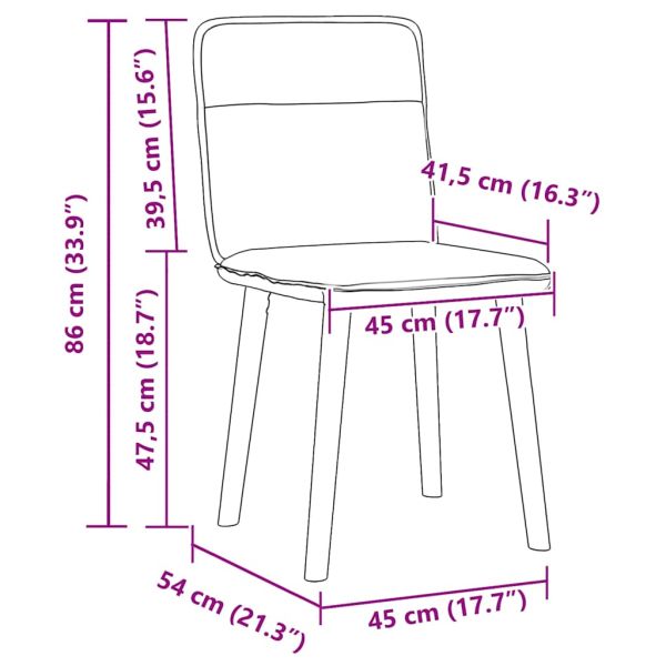 Трапезни столове, 2 бр, сини, текстил
