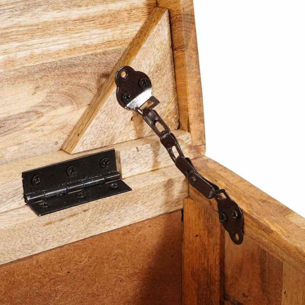 Кутия за съхранение със съхранение Кафяво Солидно мангово дърво