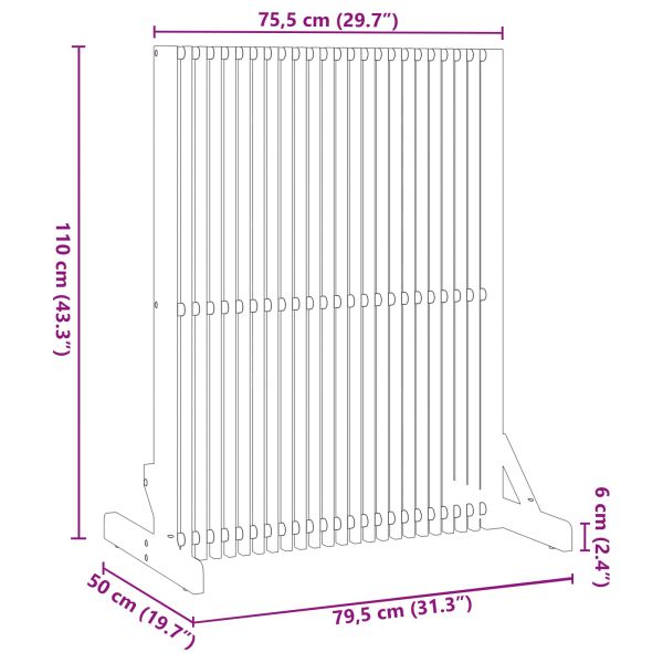 Екран за уединение Кафяво 79.5 x 50 x 110 см