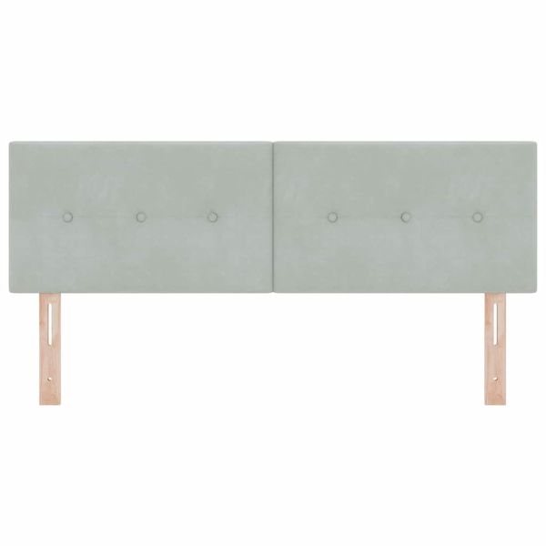 Облегалка за глава Светлосиво 160 cm Кадифе