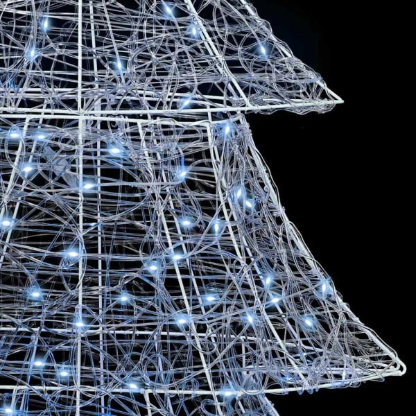 Коледно дърво с 240 LED светодиода Студено бяло 180 cm Акрил