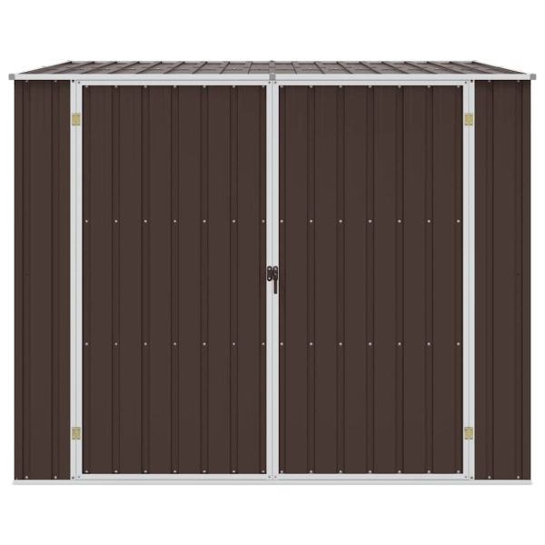Градинска барака, кафява, 195x198x159 см, поцинкована стомана