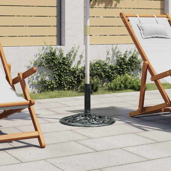 Поставка за чадър, зелена, 9 кг, 40 см, чугун