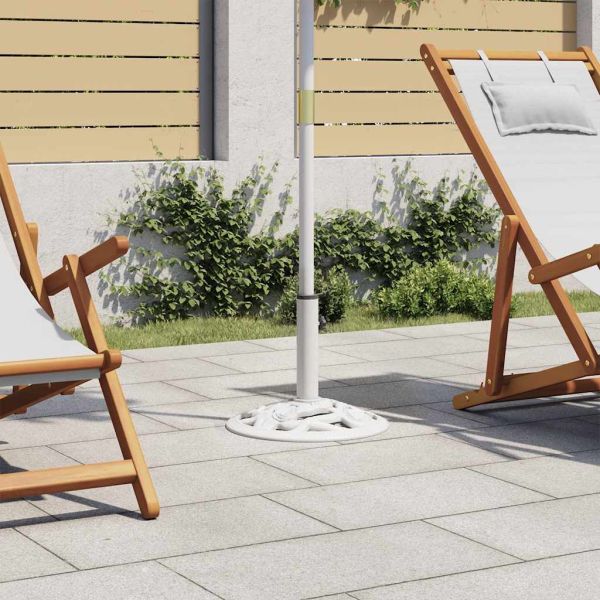 Поставка за чадър, бяла, 9 кг, 40 см, чугун