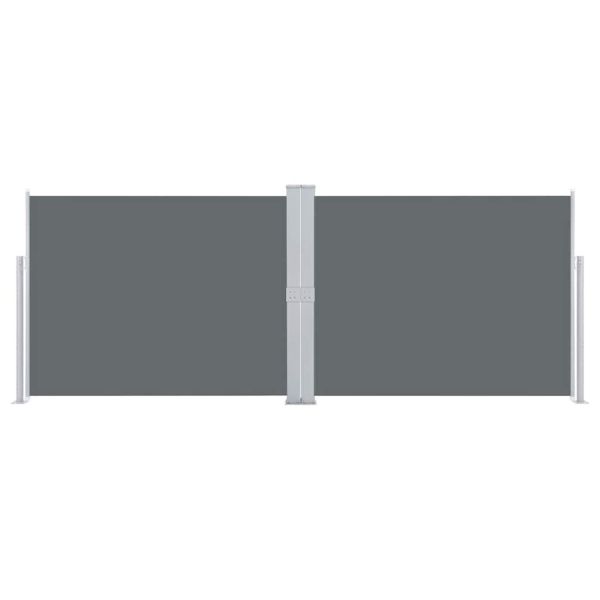 Прибираща се странична тента, антрацит, 140x1000 см