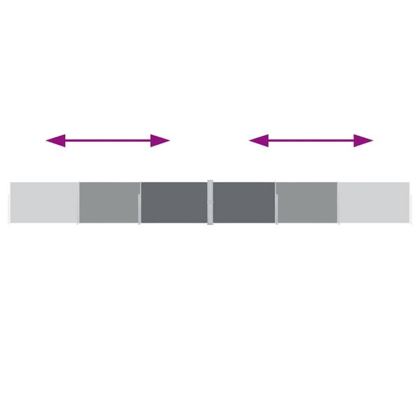 Прибираща се странична тента, антрацит, 140x1000 см