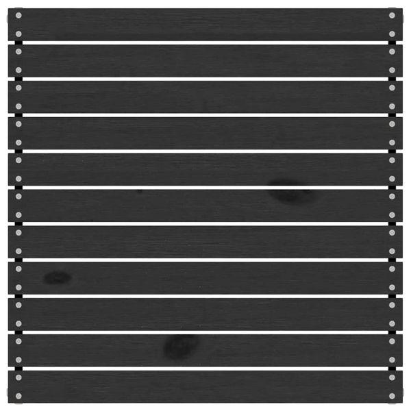 Градински комплект от 3 части, с възглавници, черен, бор масив