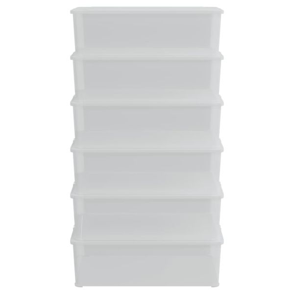 Пластмасови кутии за съхранение 6 бр 25 л стифиращи