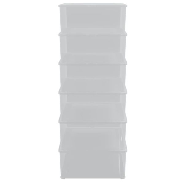 Пластмасови кутии за съхранение 6 бр 25 л стифиращи