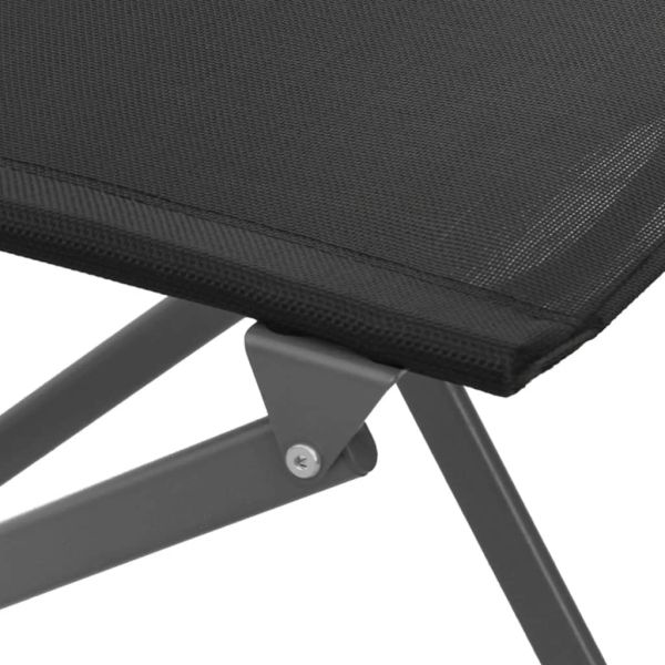 Градински трапезен комплект 3 части черен стомана